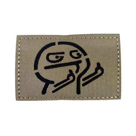 Parche Fuck You Tan con bordado resistente y velcro para fijación segura.