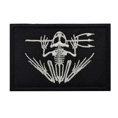 Parche Navy Seals Negro bordado con velcro para uso táctico o decorativo