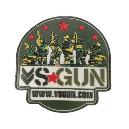 Parche PVC Logo VSGun Blanco con velcro para personalizar tu equipo