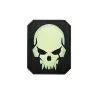 Parche PVC Skull Negro Luminiscente con velcro para personalizar equipo táctico