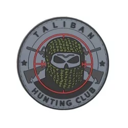 Parche PVC Taliban Hunting Club 3D con velcro para personalizar equipo táctico