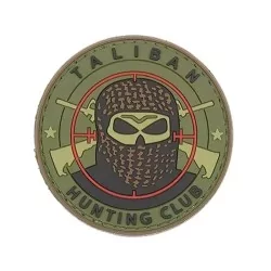 Parche PVC Taliban Hunting Club 3D verde con velcro y diseño táctico