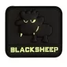Parche PVC 3D BLACKSHEEP negro con diseño táctico y velcro trasero