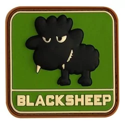 Parche PVC 3D BLACKSHEEP verde con diseño táctico y velcro resistente