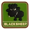 Parche PVC 3D BLACKSHEEP verde con diseño táctico y velcro resistente