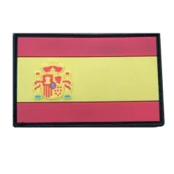 Parche PVC 3D bandera de España con velcro para equipo táctico