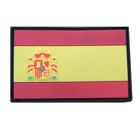 Parche PVC 3D bandera de España con velcro para equipo táctico