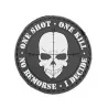 Parche PVC 3D One Shot negro con velcro y diseño agresivo