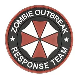 Parche PVC 3D Zombie Outbreak con velcro y diseño apocalíptico