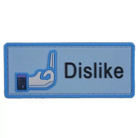 Parche PVC en relieve Dislike con velcro y diseño unico