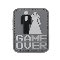 Parche PVC en relieve GAME OVER con velcro y diseño llamativo