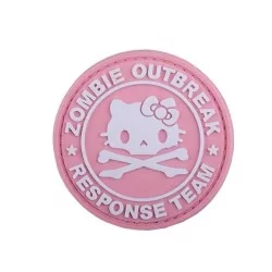 Parche PVC en relieve Hello Kitty Zombie Killers con velcro y diseño único