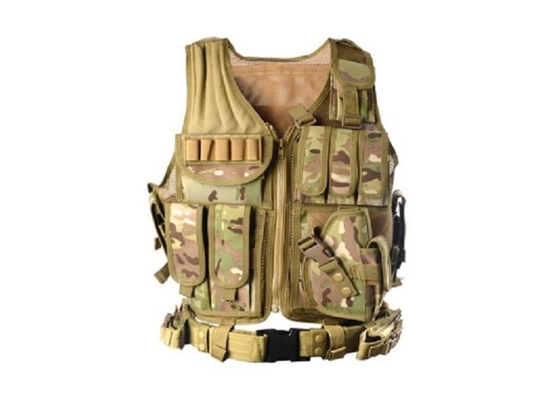 Chaleco Airsoft CQB Multicam con sistema MOLLE y diseño ligero para CQB
