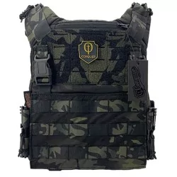 Chaleco Conquer CQR Gen 2 Multicam Black con sistema MOLLE y ajuste ergonómico