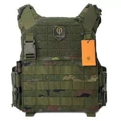 Chaleco Conquer CQR Gen2 Pixelado Boscoso con sistema MOLLE y ajuste ergonómico