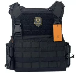 Chaleco Conquer CQR Gen2 Negro con sistema MOLLE y ajuste ergonómico