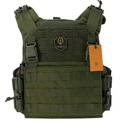 Chaleco Conquer CQR Gen2 Verde OD con sistema MOLLE y ajuste ergonómico