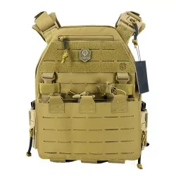 Chaleco Conquer MQR Vest Coyote con sistema MOLLE y liberación rápida