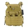 Chaleco Conquer MQR Vest Coyote con sistema MOLLE y liberación rápida