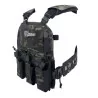 Chaleco Conquer MTPC Multicam Black con sistema MOLLE y cierre magnético