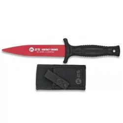 CUCHILLO ENTRENAMIENTO SIN FILO K25 COLOR ROJO Y NEGRO