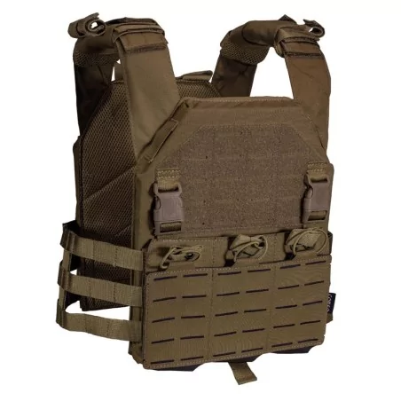 Chaleco Corso Drake MK3 Coyote con sistema MOLLE y panel frontal intercambiable