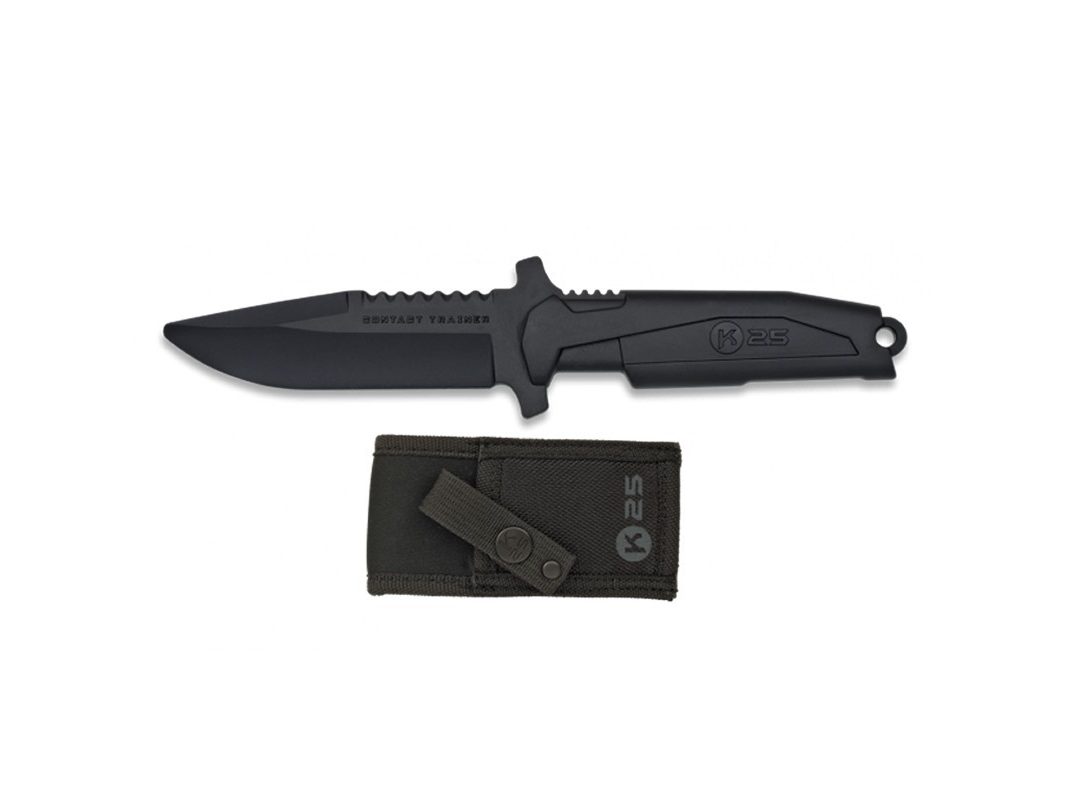 CUCHILLO K25 ENTRENAMIENTO DE GOMA NEGRO
