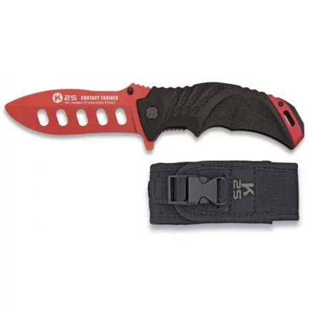 NAVAJA K25 ENTRENAMIENTO COLOR ROJO Y NEGRO CON FUNDA