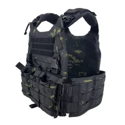 Chaleco FCS SIXMM Multicam Black con sistema MOLLE y diseño táctico urbano