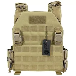 Chaleco MPC Conquer 2.0 Tan con sistema MOLLE y diseño modular