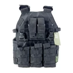 Chaleco SIXMM 6094S BK con sistema MOLLE y diseño táctico ligero
