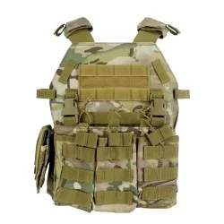 Chaleco SIXMM 6094S Multicam con camuflaje táctico y sistema MOLLE ligero