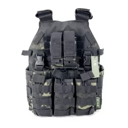 Chaleco SIXMM 6094S Multicam Black con diseño modular y sistema MOLLE