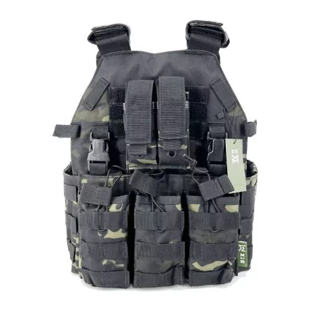 Chaleco SIXMM 6094S Multicam Black con diseño modular y sistema MOLLE