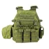 Chaleco SIXMM 6094S OD con diseño modular y sistema MOLLE para misiones tácticas