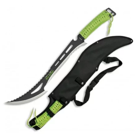 MACHETE BOLO ALBAINOX MODELO ZOMBIE EN VERDE Y NEGRO CON FUNDA