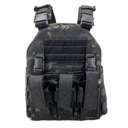 Chaleco táctico SIXMM 0.36M Multicam Black con sistema MOLLE y diseño compacto