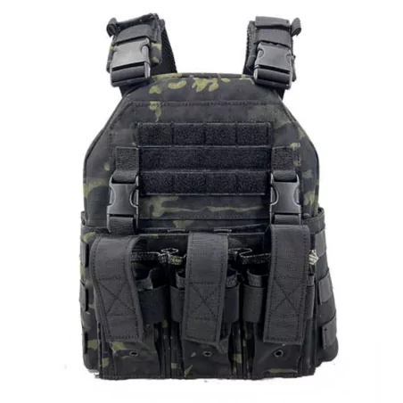 Chaleco táctico SIXMM 0.36M Multicam Black con sistema MOLLE y diseño compacto