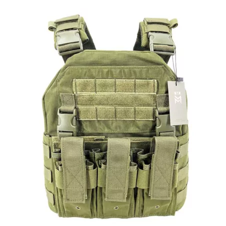 Chaleco táctico SIXMM 0.36M OD con sistema MOLLE para entornos naturales