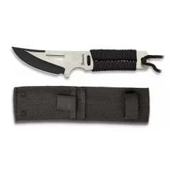 CUCHILLO ALBAINOX CON CUERDA COLOR PLATA-NEGRO