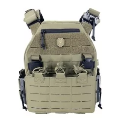 Chaleco Conquer MQR Vest Ranger Green con sistema MOLLE y diseño modular para misiones tácticas al aire libre