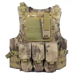 Chaleco Highlander FSBE - Kryptek con sistema MOLLE y camuflaje Kryptek para misiones tácticas al aire libre