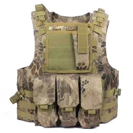 Chaleco Highlander FSBE - Kryptek con sistema MOLLE y camuflaje Kryptek para misiones tácticas al aire libre