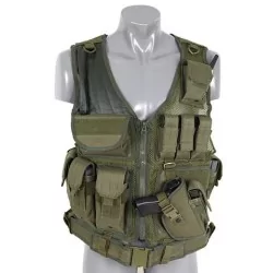 Chaleco Airsoft CQB - OD Verde con sistema MOLLE y diseño optimizado para combates cercanos
