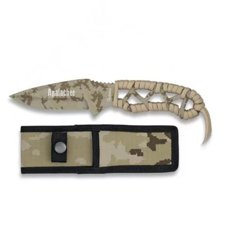 CUCHILLO MARCA ALBAINOX ENCORDADO APALACHE EN TONO PIXELADO ARIDO