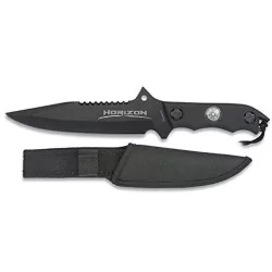 CUCHILLO DE LA MARCA ALBAINOX MODELO HORIZON BRUJULA FUNDA NEGRO