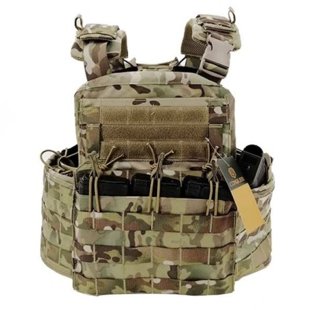 Chaleco CONQUER APC FULL SET Multicam con bolsillos tácticos incluidos