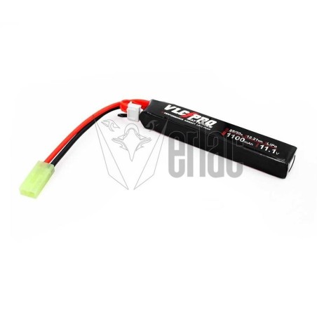 Batería LiPo VLC Pro 11.1V 1100mAh 25-50C, formato stick con conector Tamiya.