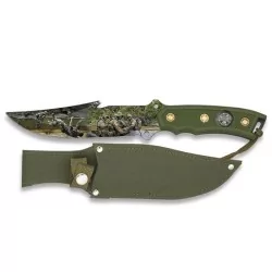 CUCHILLO TACTICO ALBAINOX IMPRESO 3D BRUJULA VERDE