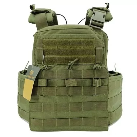Chaleco CONQUER APC FULL SET Verde OD con sistema modular táctico